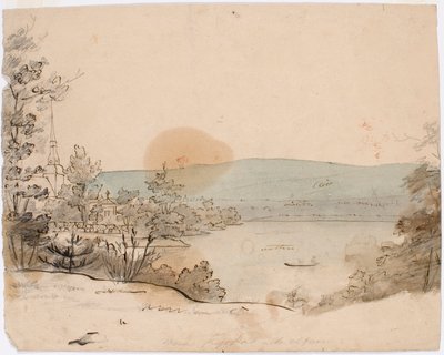 Kirche von Mora und Fluss von Robert Wilhelm Ekman