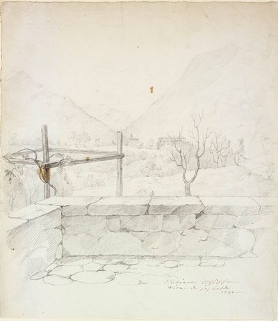 Blick von der Villa, in der der Künstler in Subiaco wohnte von Robert Wilhelm Ekman