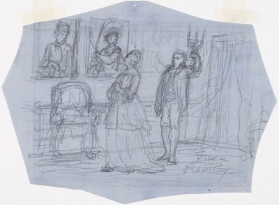 Frau Ramsay. Illustration zum Gedicht Matkamiehen näky aus Vänrikki Ståls Geschichten von Robert Wilhelm Ekman