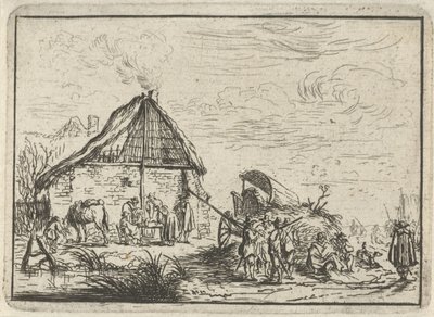 Soldaten bei einem Heuhaufen von Robert van den Hoecke