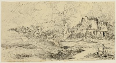 Landschaft auf dem Land von Rodolphe Bresdin