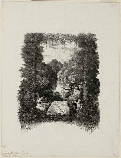 Frontispiz für Fabeln und Geschichten von Hippolyte de Thierry-Faletans von Rodolphe Bresdin