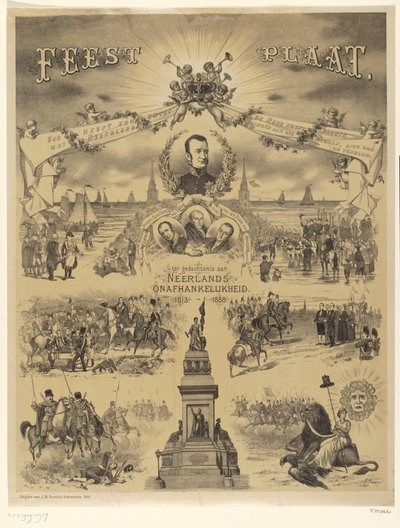 Gedenkblatt zur Erinnerung an die Unabhängigkeit der Niederlande, 1813-1888 von Roelof Raar