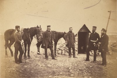 Generalmajor Garrett & Offiziere seines Stabes von Roger Fenton
