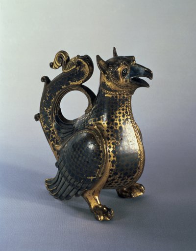 Wasserkrug in Form eines Greifs, frühes 12. Jahrhundert von Roger von Helmarshausen