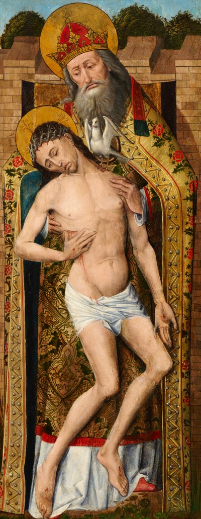Heilige Dreifaltigkeit, Außentafel des Weston-Triptychons, ca. 1480 von Rogier van der Weyden