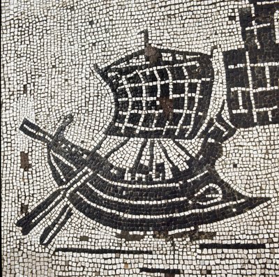 Ein Schiff im Hafen von Ostia (Mosaik) von Roman