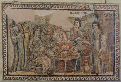 Begräbnissymposium, aus der Nekropole von Antiochia, spätes 4. Jahrhundert n. Chr. von Roman