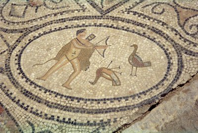Herkules und die Stymphalischen Vögel, vom Boden des 