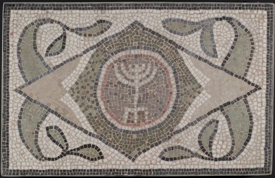 Mosaik der Menora, 6. Jahrhundert n. Chr. von Roman