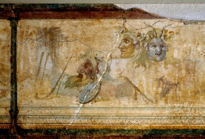 Römische Kunst: Stillleben mit Theatermasken (Detail) von Roman