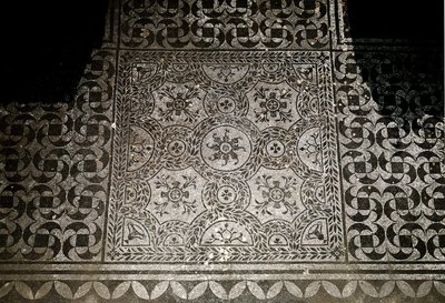 Römische Kunst: Detail der Bodenmosaiken aus der Villa Adriana (Villa Hadrians) in Tivoli. 118-134 n. Chr. von Roman