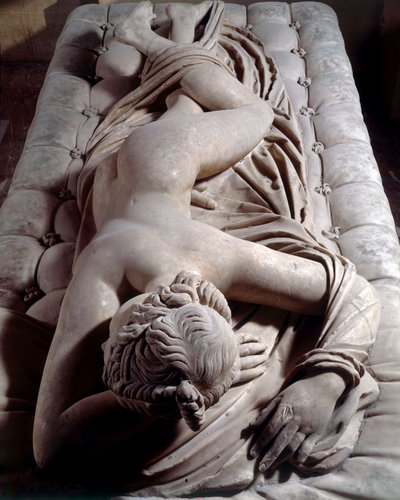 Schläfriger Hermaphrodit Römische Skulptur des 2. Jahrhunderts v. Chr. von Roman