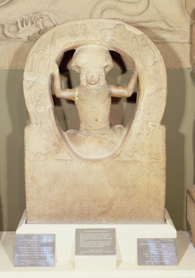 Die Geburt des Mithras aus dem Mithräum in Housesteads von Roman