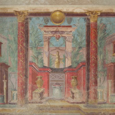 Wandmalerei aus dem Cubiculum einer Villa in Boscoreale von Roman Republican Period