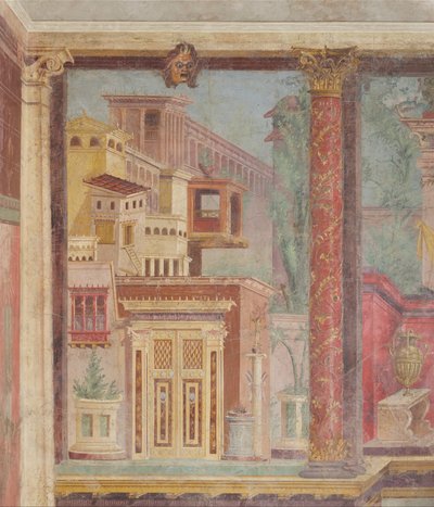 Wandmalerei aus dem Cubiculum einer Villa in Boscoreale von Roman Republican Period