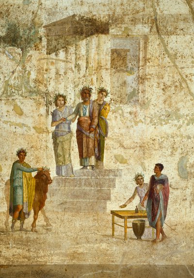Fresko, das Jason und Pelias darstellt, aus Pompeji (UNESCO-Welterbeliste) von Roman Roman