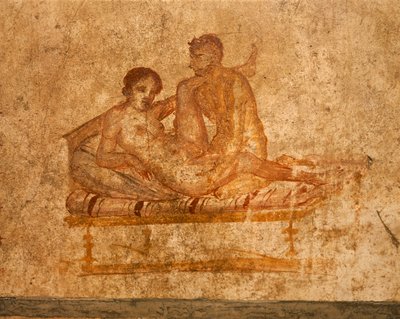 Italien, Region Kampanien, Provinz Neapel, Pompeji, Haus der Vettii, Erotisches Fresko von Roman Roman
