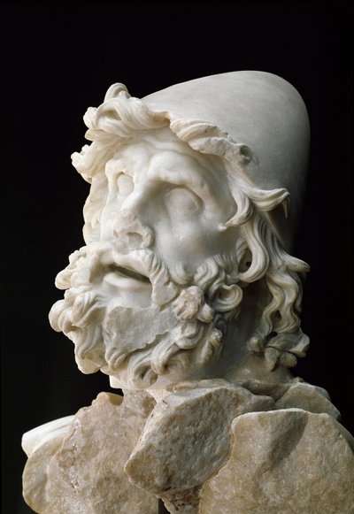 Polyphem blind: Kopf von Odysseus von Roman Roman