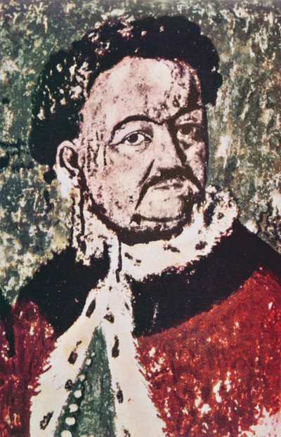 Porträt von Constantin Cantacuzeno (nach einem Fresko im Kloster von Hurez) von Romanian School