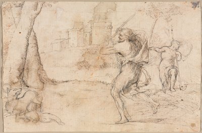 Romulus und Remus von Faustulus gefunden, ca. 1535 von Romanino
