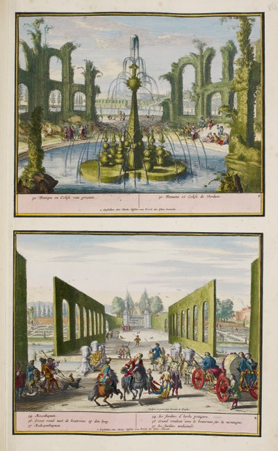 Der Park von Enghien, ca. 1685, Illustration aus einer 