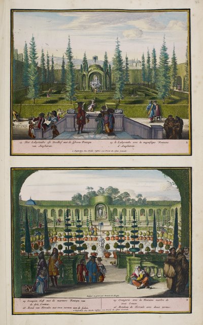 Der Park von Enghien, ca. 1685, Illustration aus 