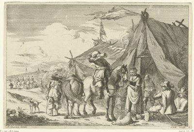 Reiter ruhen sich bei Zelten aus von Romeyn de Hooghe (rejected attribution)