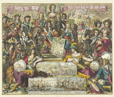 Allegorie des Sieges der Alliierten im Jahr 1704, 1704-1705 von Romeyn de Hooghe