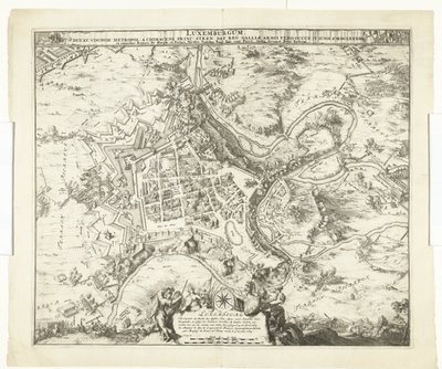 Bombardierung von Luxemburg durch Marschall de Créquy, 1684 von Romeyn de Hooghe