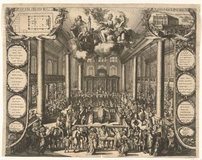 Einweihung der portugiesischen Synagoge in Amsterdam, 1675 von Romeyn de Hooghe