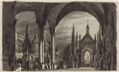 Friedhof der Ravenswoods, aus "Lucia di Lammermoor" von Romolo Liverani