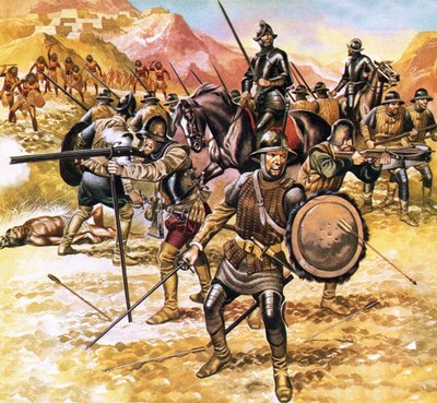 Francisco de Coronados Expedition in den amerikanischen Westen von Ron Embleton