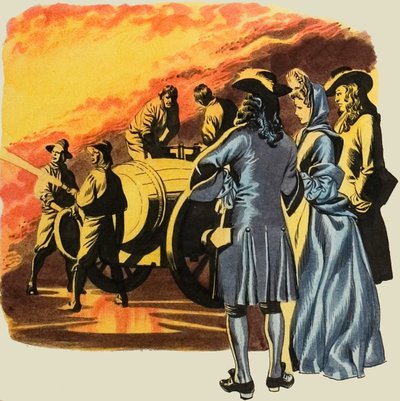 Großes Feuer von London von Ron Embleton