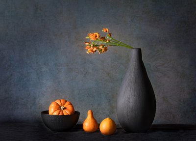 Orangenes Herbst-Stillleben von Rong Wei