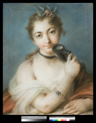 Porträt einer Frau mit Maske von Rosalba Giovanna Carriera