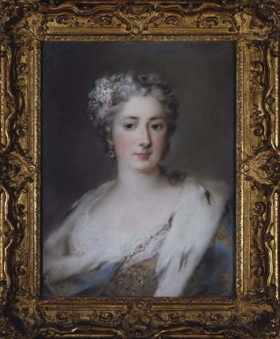 Porträt einer Dame in einem Hermelinbesetzten Gewand von Rosalba Giovanna Carriera