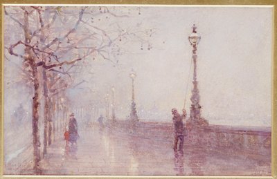 Die letzte Lampe, Themse-Ufer, 1892 von Rose Maynard Barton