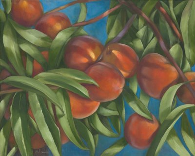 Pfirsichbaum, 2014 von Rosemarie Adcock