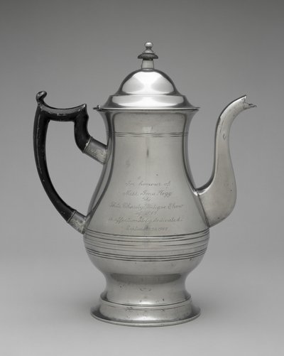Kaffeekanne oder Teekanne, ca. 1830-1870 von Roswell (attr.to) Gleason