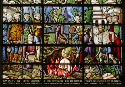 Fenster mit Darstellung des Martyriums des Heiligen Dionysius, 1530-40 von Rouen School