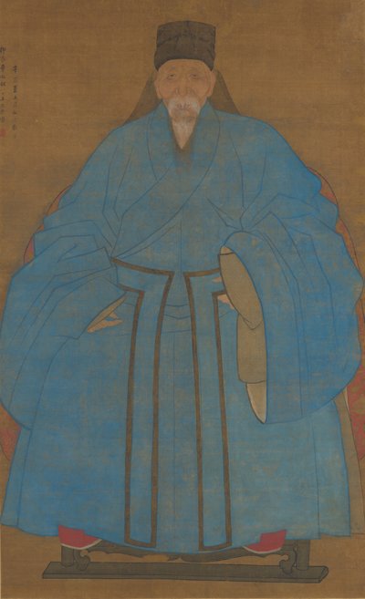 Porträt des Urgroßonkels des Künstlers Yizhai im Alter von fünfundachtzig Jahren...1561 oder 1621 von Ruan Zude