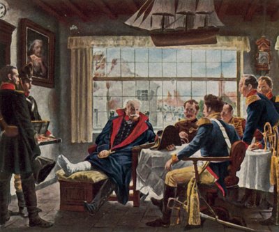 Blücher erhält Napoleons Medaille und Hut nach der Schlacht von Waterloo von Rudolf Eichstaedt