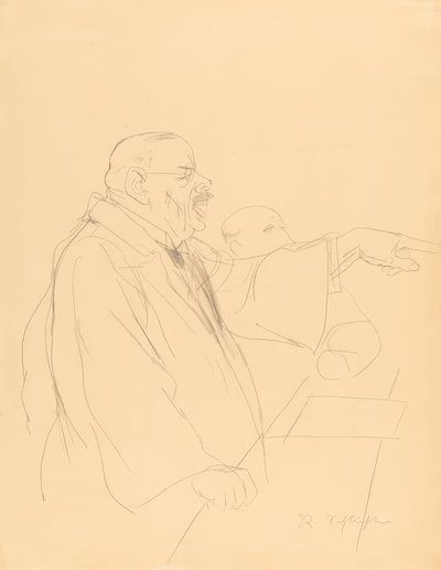 München im Gerichtssaal von Rudolf Schlichter