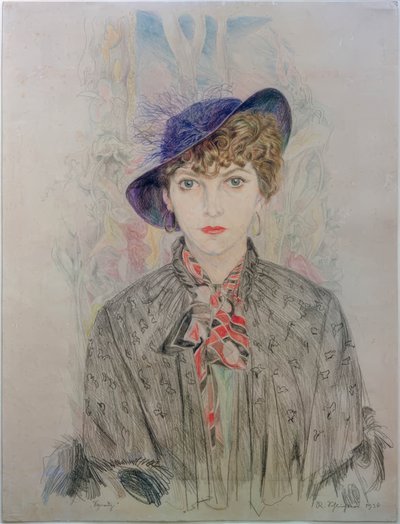 Speedy mit Hut von Rudolf Schlichter