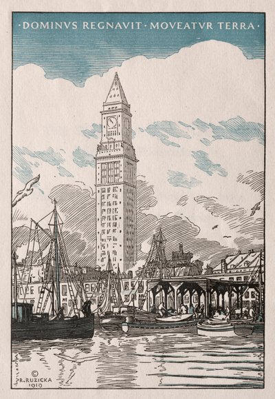 Der Zollhausturm vom Wasser aus von Rudolph Ruzicka
