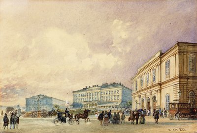 Der Südbahnhof, Wien, 1852 von Rudolf von Alt