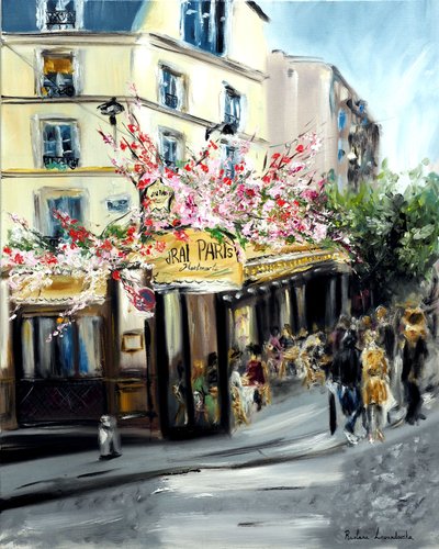 Le Vrai Paris Café Montmartre von Ruslana Levandovska