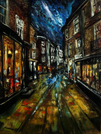 Mondgeküsste Straßen von York von Ruslana Levandovska