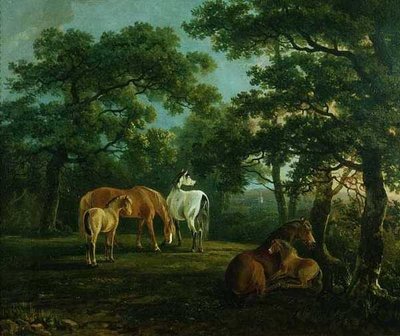 Pferde in einer Landschaft von S. and Barrett G. Gilpin